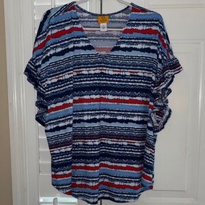 Ruby Rd. Woman’s Multicolor Striped Blouse 3x